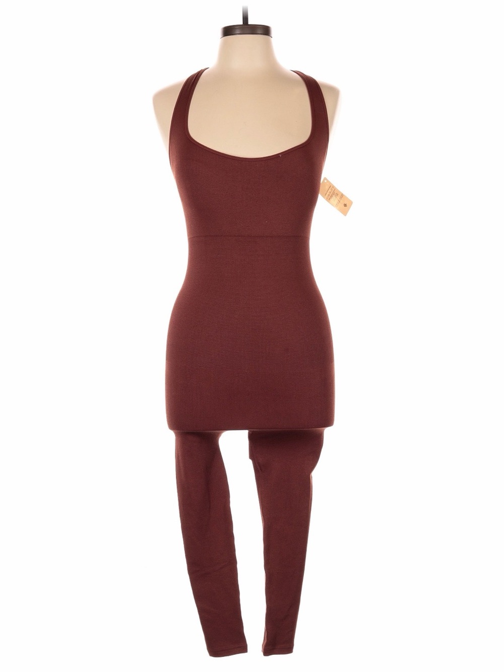 NWT Popilush Brown Ribbed One-Piece Bodysuit Large - Picture 8 of 11